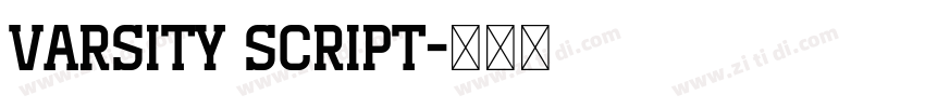 Varsity Script字体转换